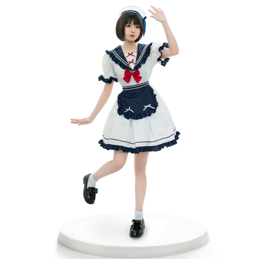 サブカル 服 地雷系 通販 メイド服 5点 セット JKファッション セーラー服 ガーリー かわいい ゴシック