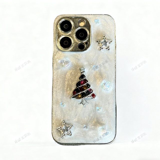 ChristmasレジンツリーデザインiPhoneケース
