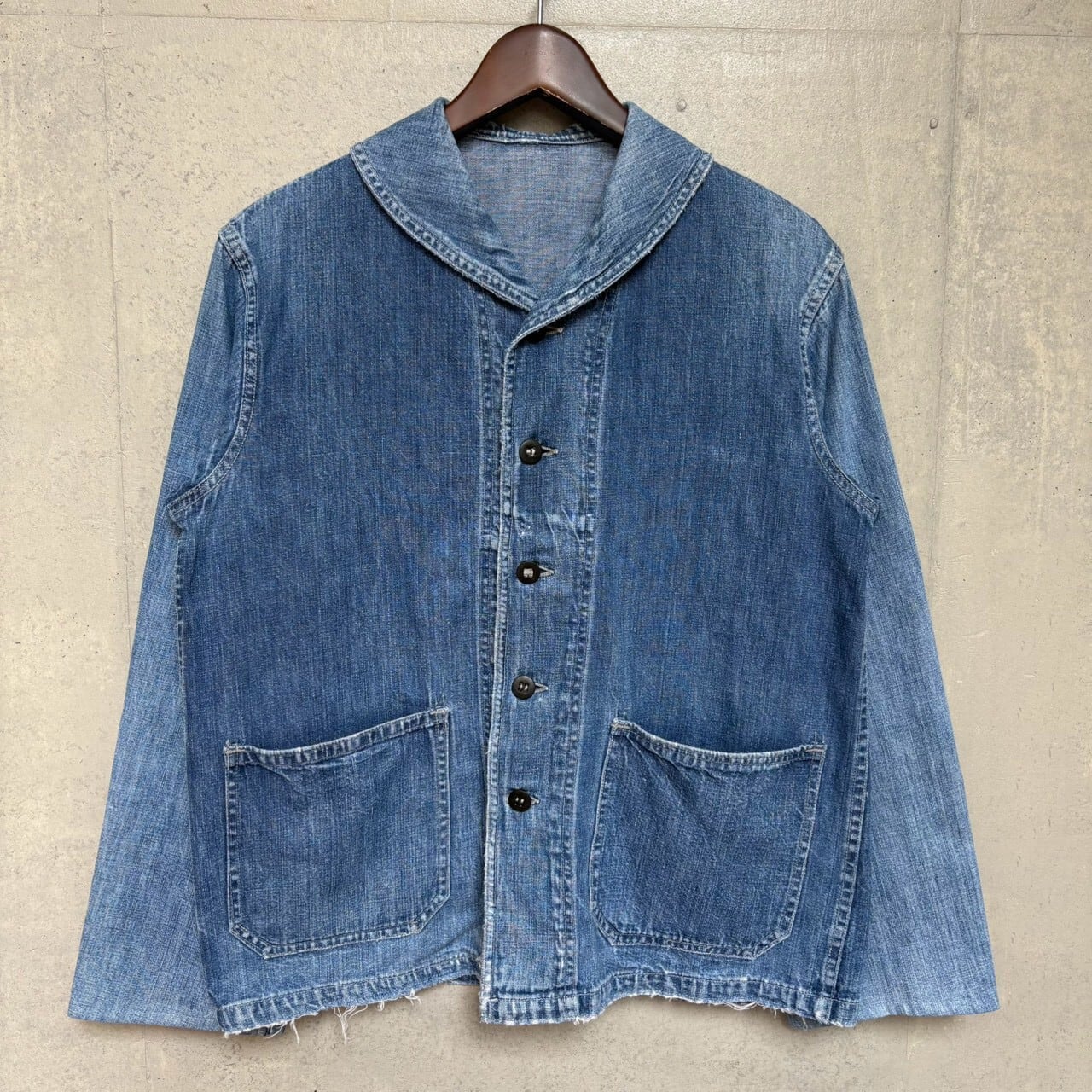 Lee リー ロングL チンストラップ デニムカバーオール 濃紺 40インチ