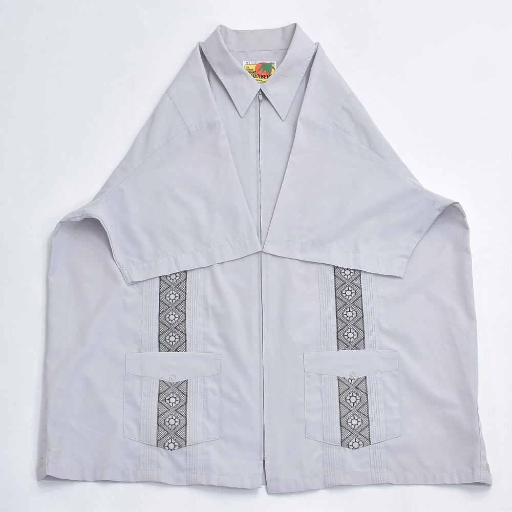 80～90s HABAND GUAYABERA ハバンド ジップアップ 刺繍 デザイン