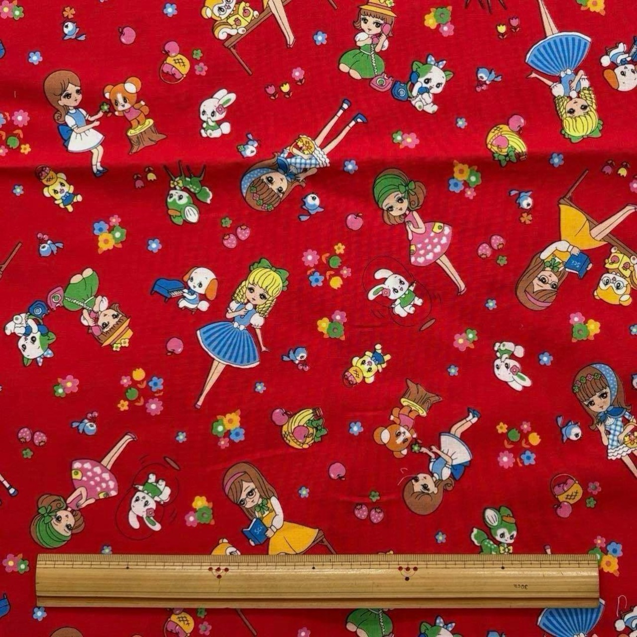 Cdr396-1◆50cm◆S◆綿100%シャーティング生地◆レトロ柄