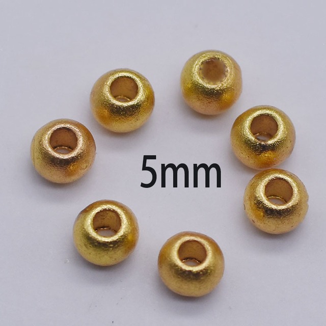 5mm金メッキ銅ビーズブレスレット用アクセサリー 추천