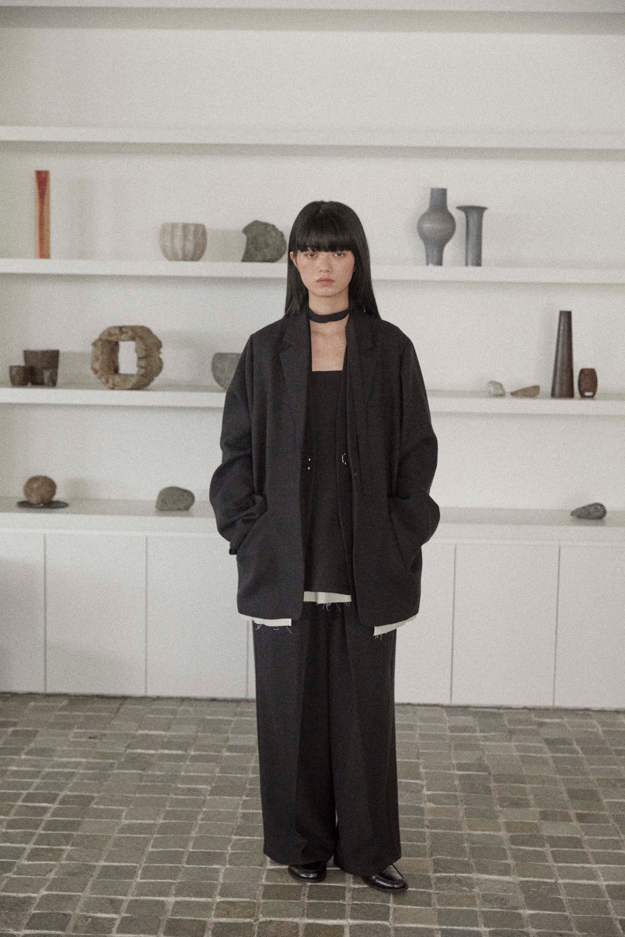 DU250501 linen like wide straight pants【T sizeあり】【Re Stock】【残り僅か】