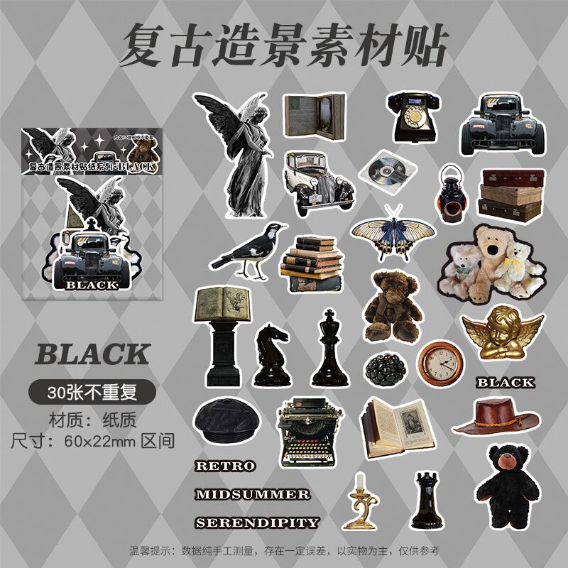 海外　レトロアメリカン　メモ　80枚　复古豆本素材本 海外レトロアメリカンメモ80枚复古豆本素材本