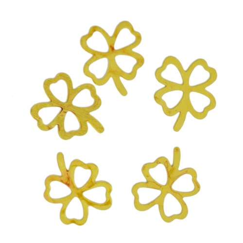 メタルパーツ クローバー ４ｍｍ×５ｍｍ ゴールド 20p　mp10034