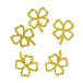 メタルパーツ クローバー ４ｍｍ×５ｍｍ ゴールド 20p　mp10034