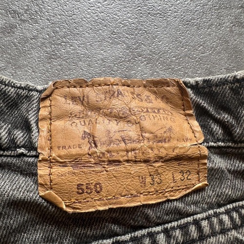 【W33 L32】 カナダ製 usa levi's 先染ブラック 550 詳細写真3