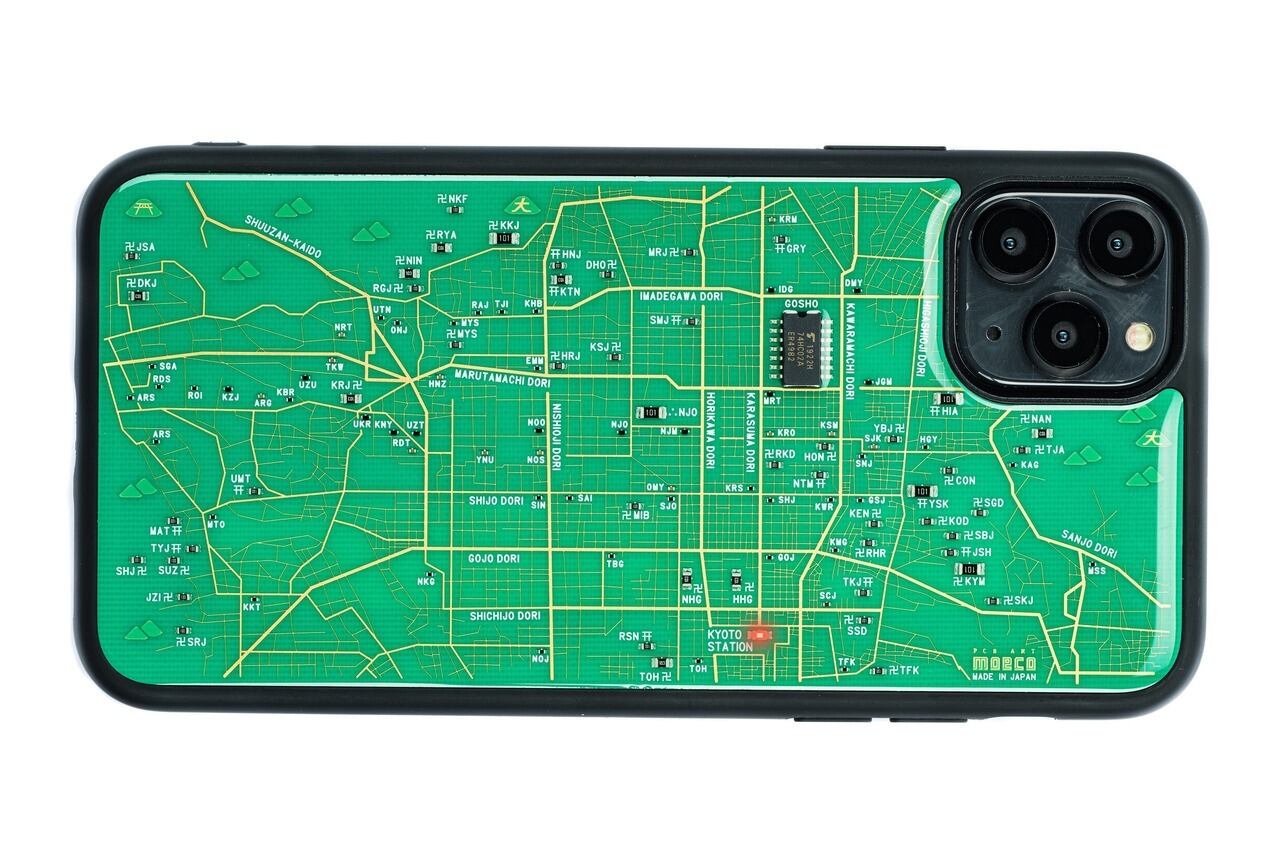 FLASH 京都回路地図 iPhone 12 Pro Max ケース | PCB ART moeco
