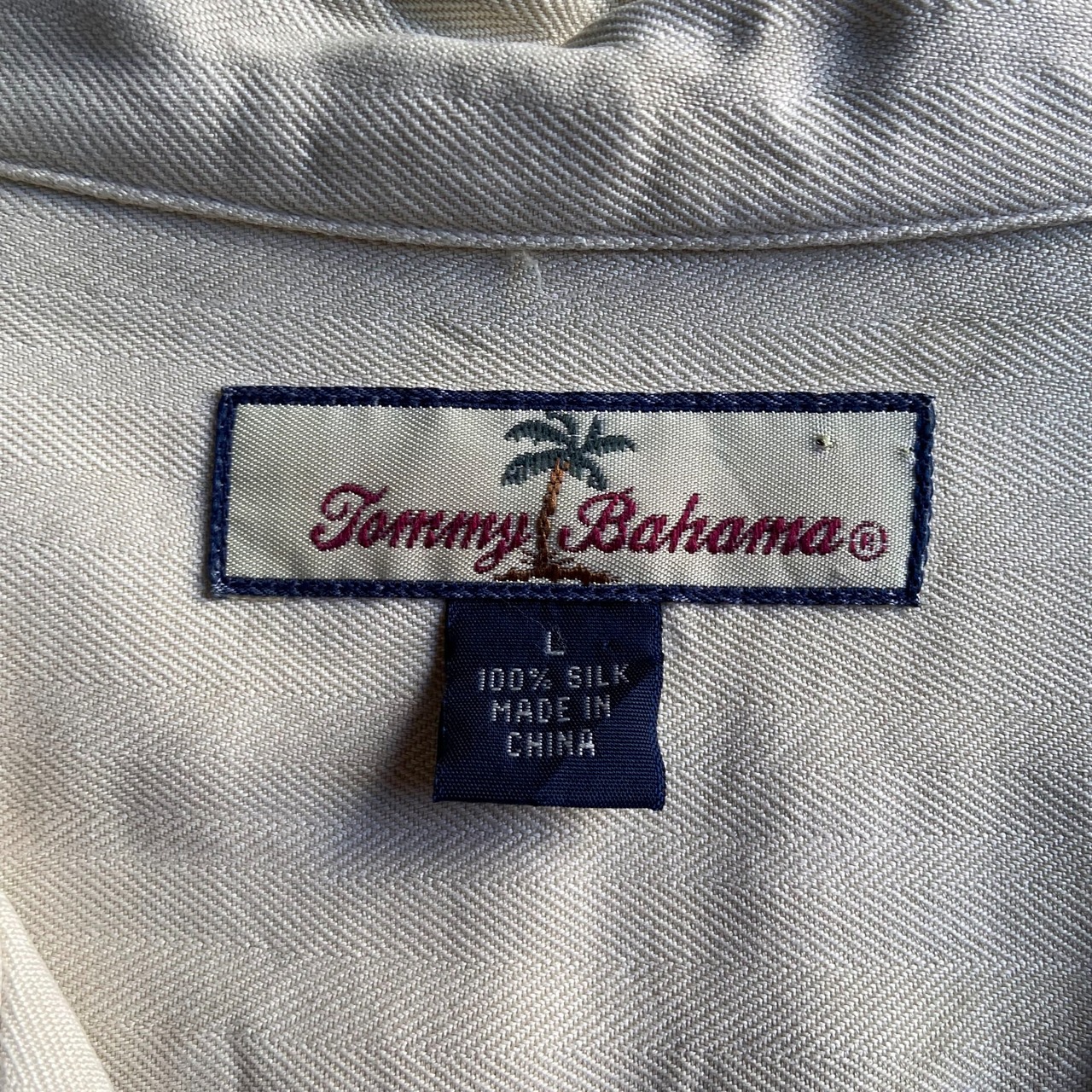 Tommy Bahama トミーバハマ 半袖 シルク バック刺繍 開襟 アロハシャツ 