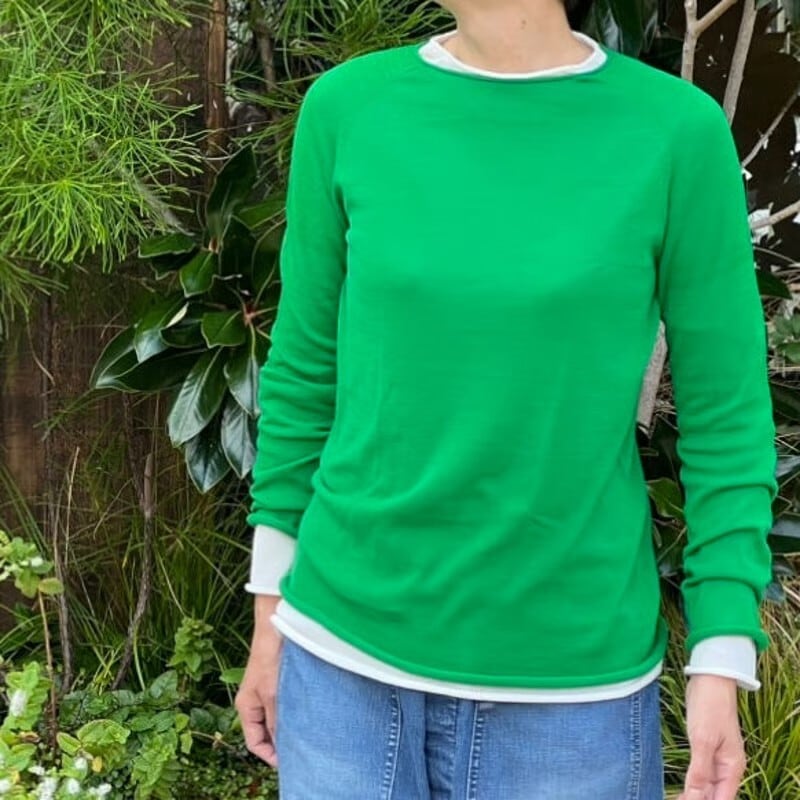 一枚目の衣　薄綿クルーネック長袖