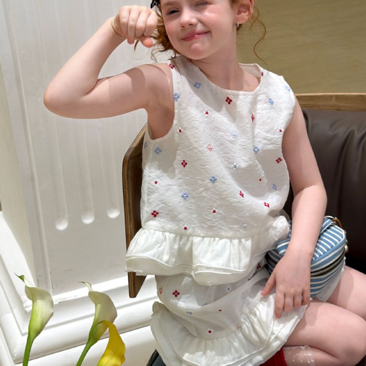 夏花柄刺しゅうベストセット