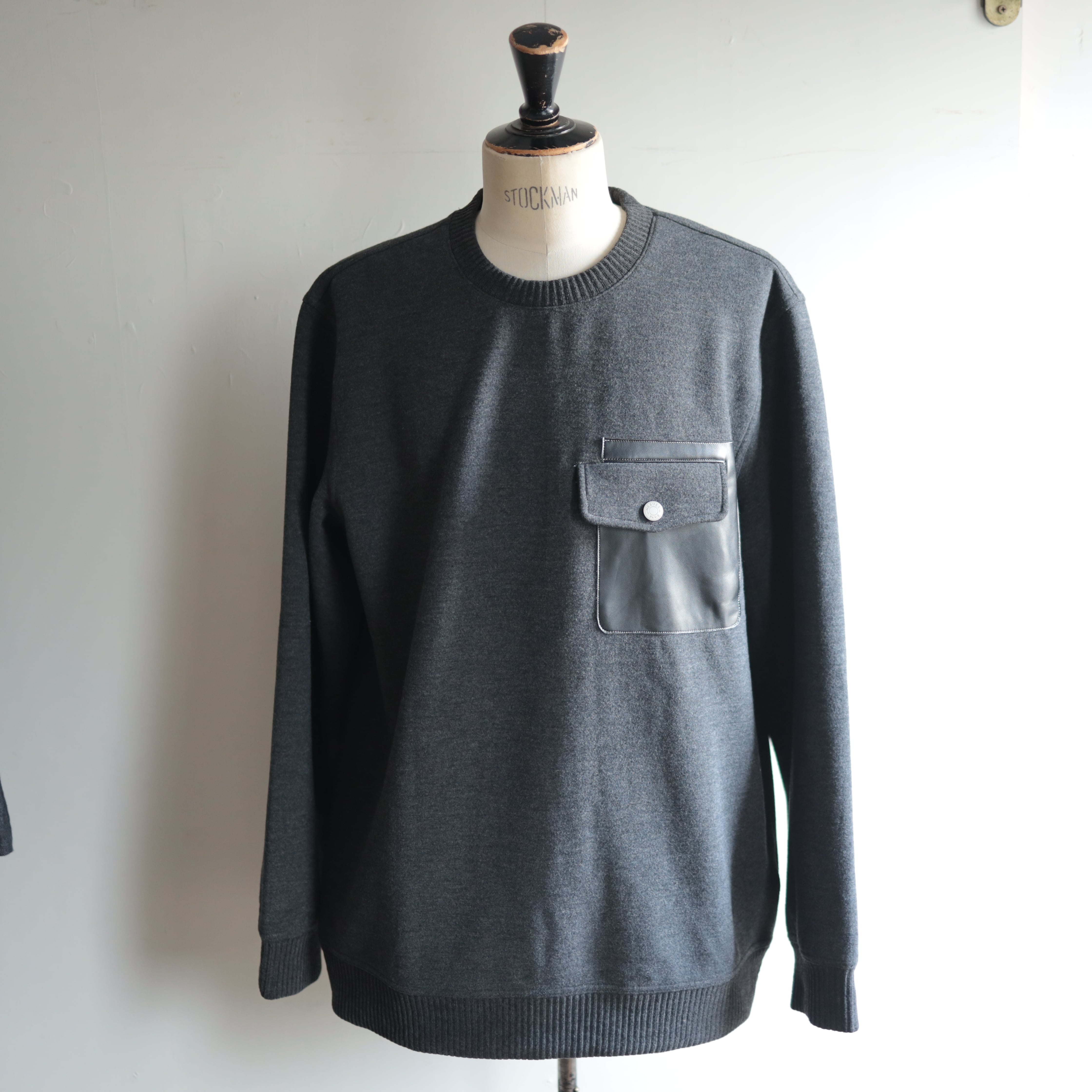 00s Hermès Wool Knit with Leather Pocket