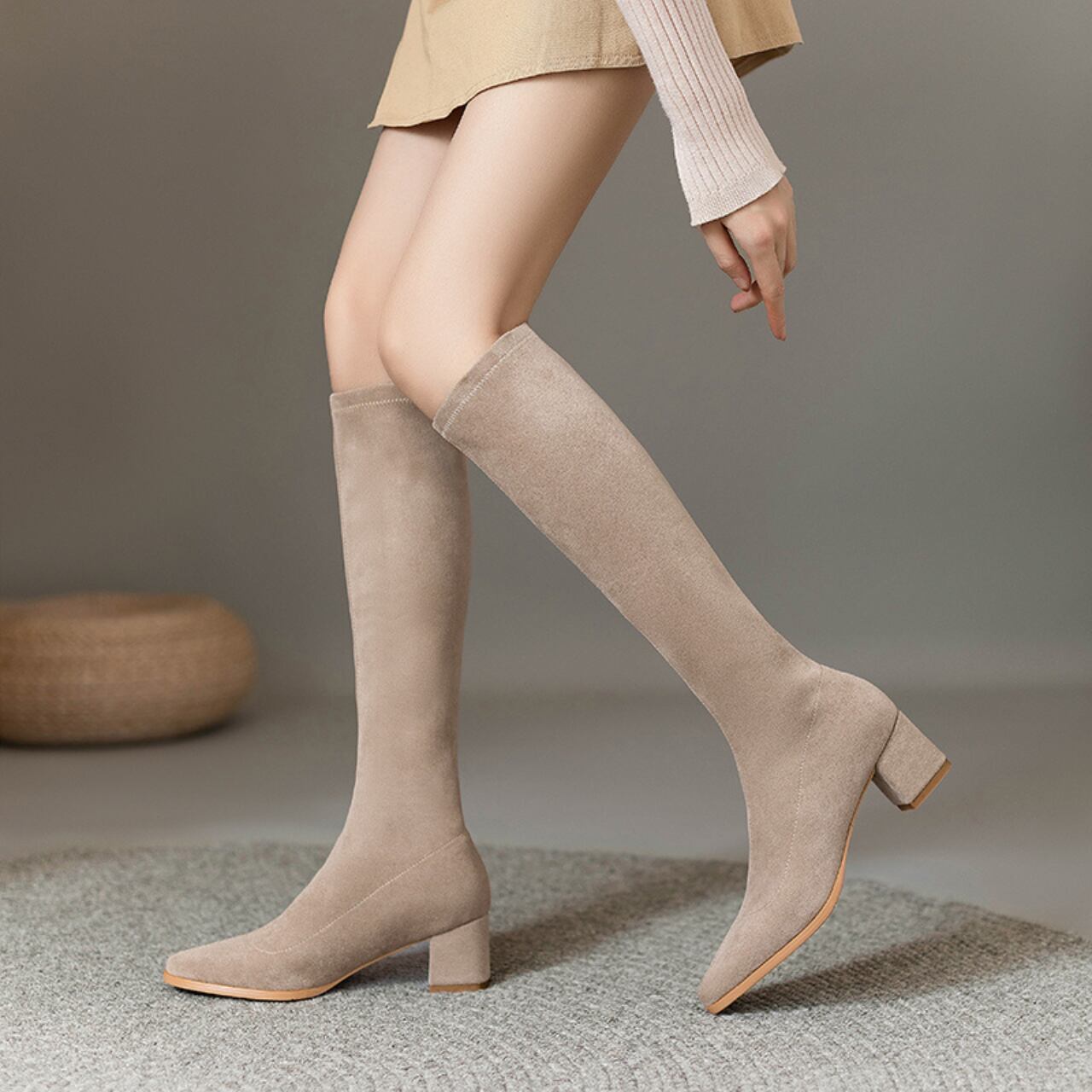 エレガント スエードロングブーツ 2color SH86