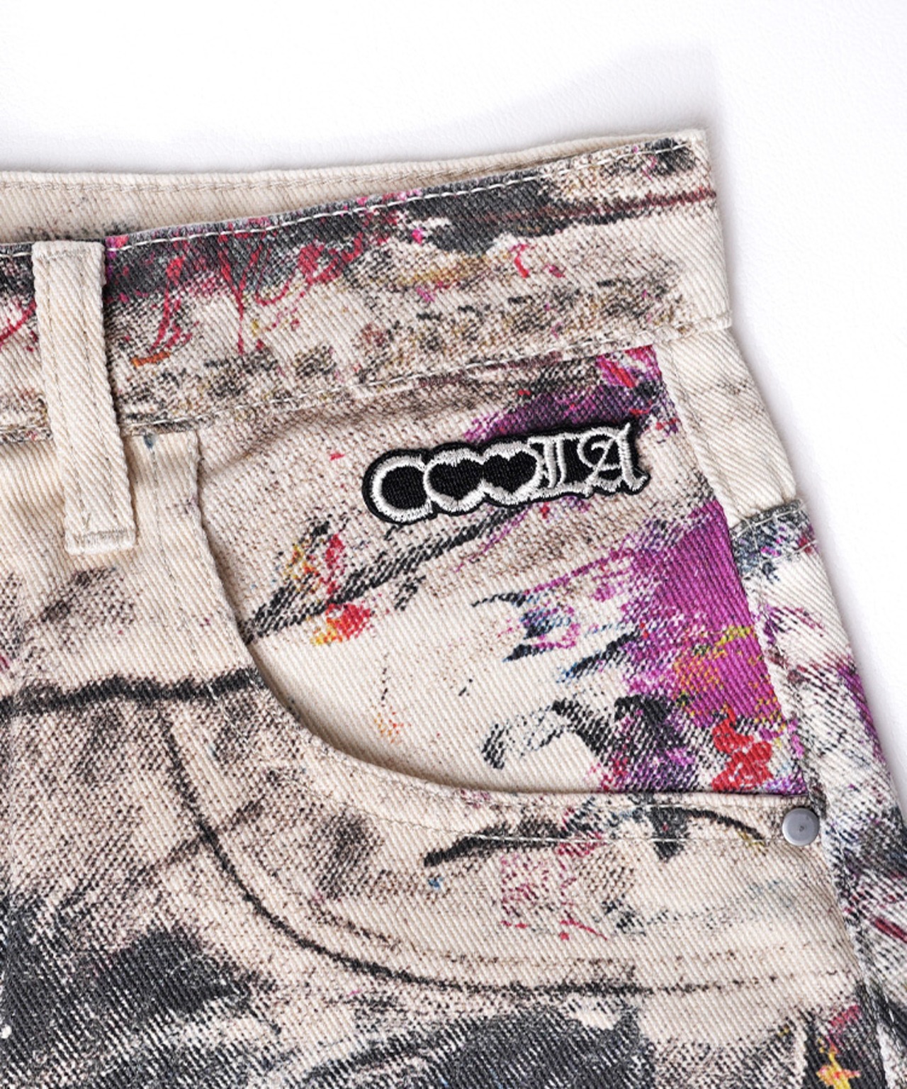 ペイントヴィンテージワイドパンツ　CQ-48044