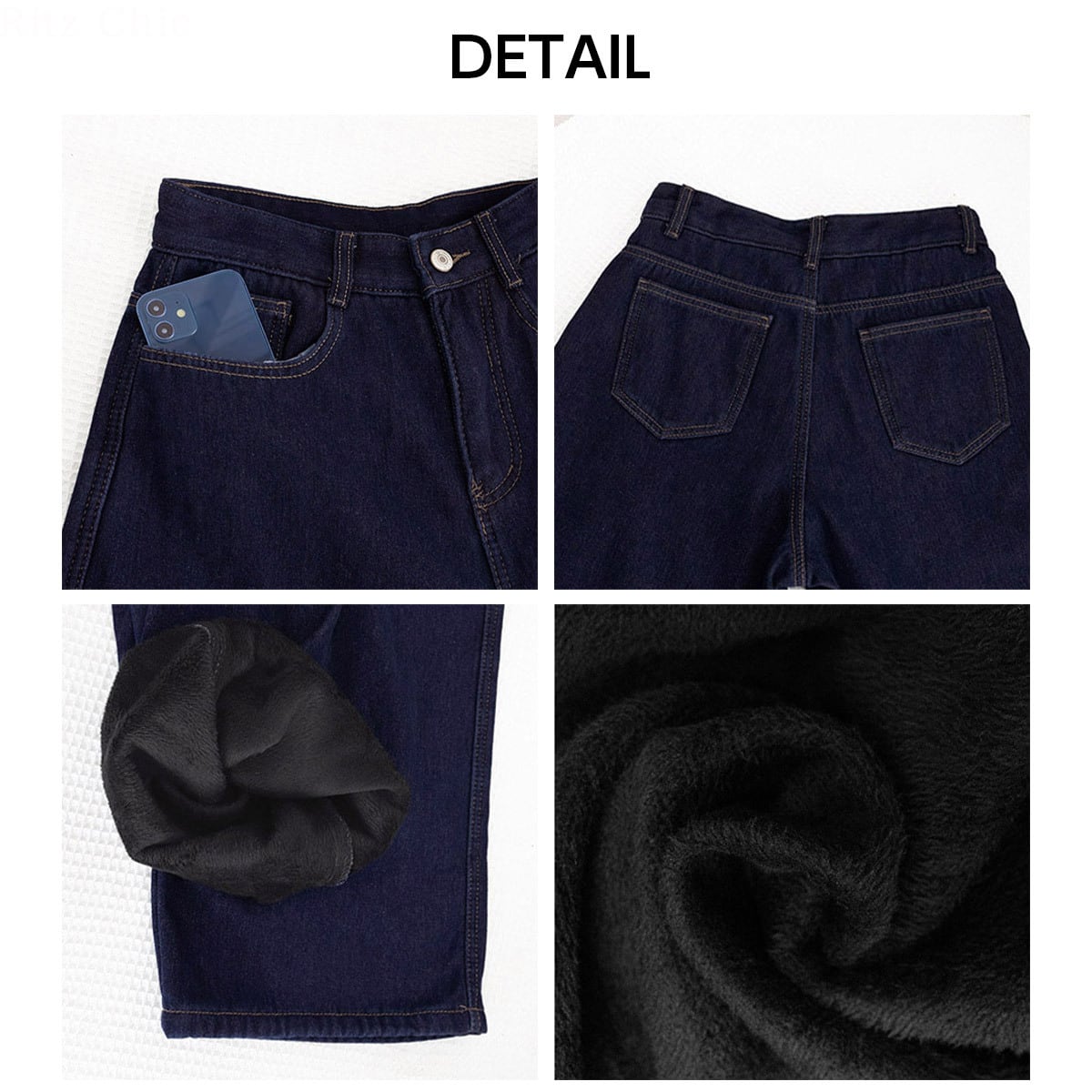 デニムパンツ ワイド ジーンズ 裏起毛 レディース 秋冬 韓国 大人 カジュアル きれいめ おしゃれ ゆったり 体型カバー レトロ 冷え対策 暖かい ハイウエスト 大人可愛い 大人女子