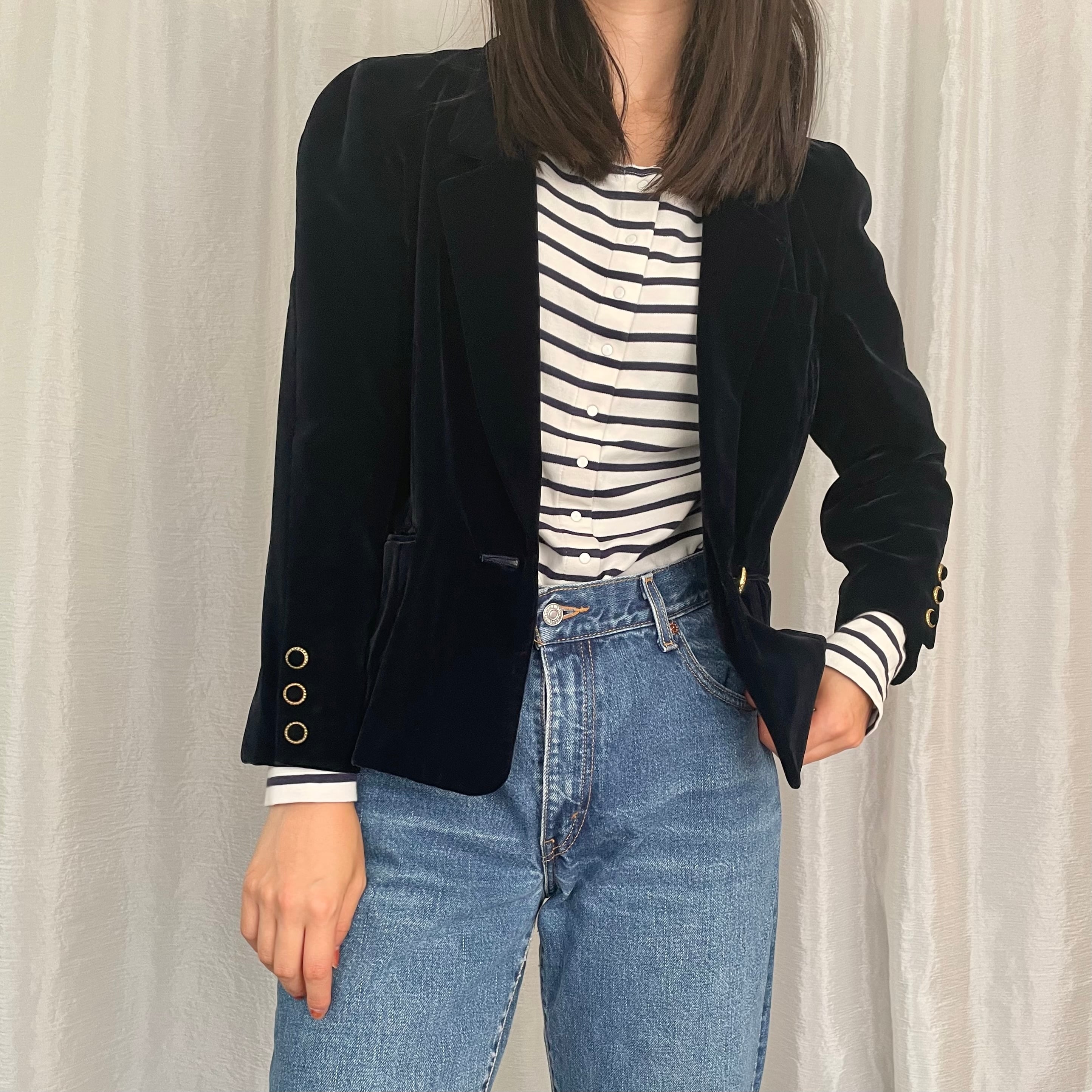 〈eri様専用〉ベロアセットアップ ネイビー