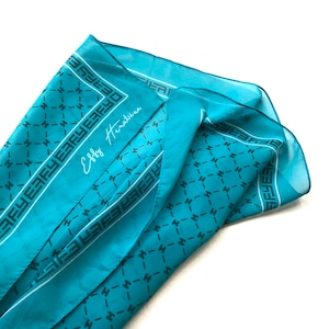 Vintage Turquoise Blue Sheer Scarf / ターコイズブルーシアースカーフ