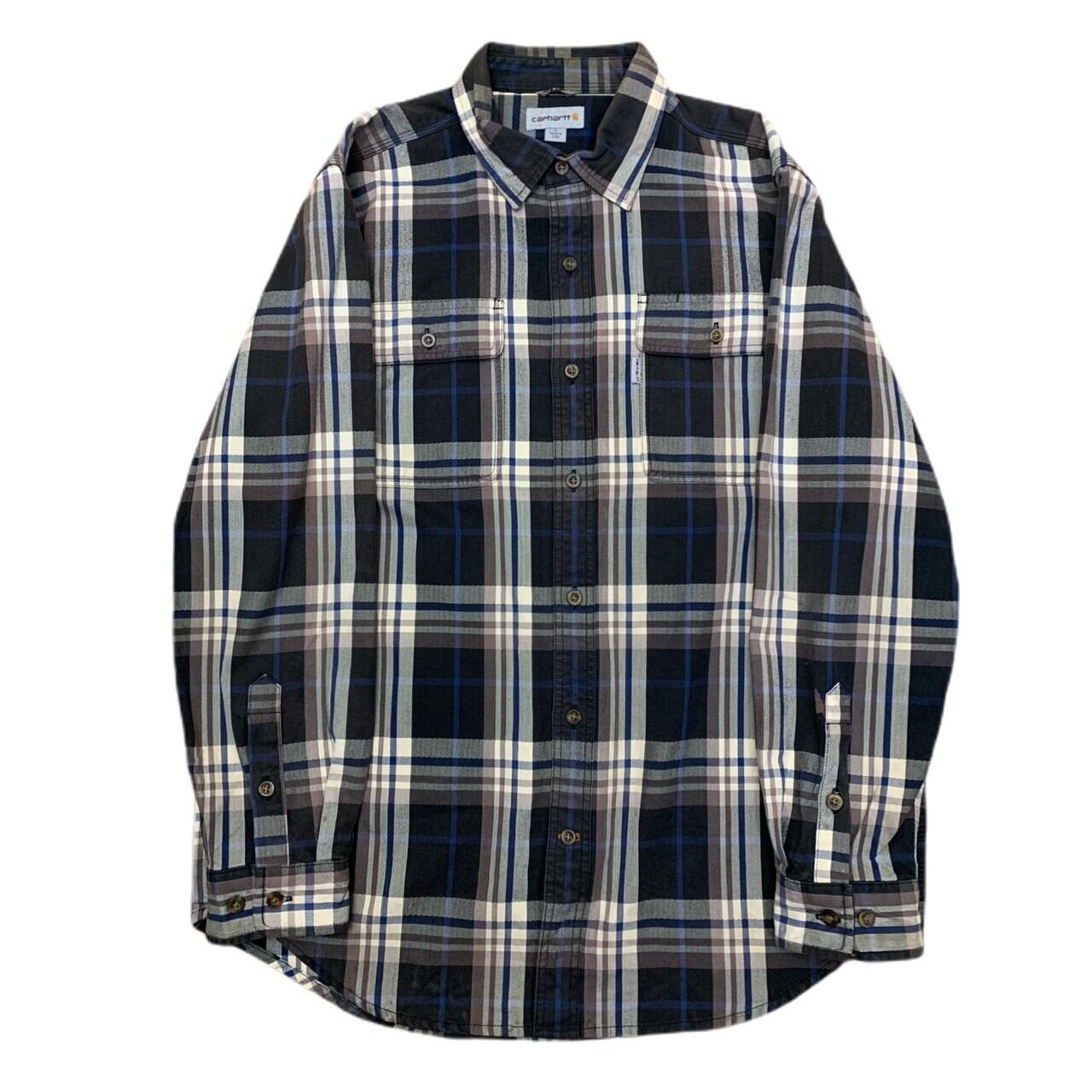 カーハート carhartt チェックシャツ チェック 青 ブラウン 茶色