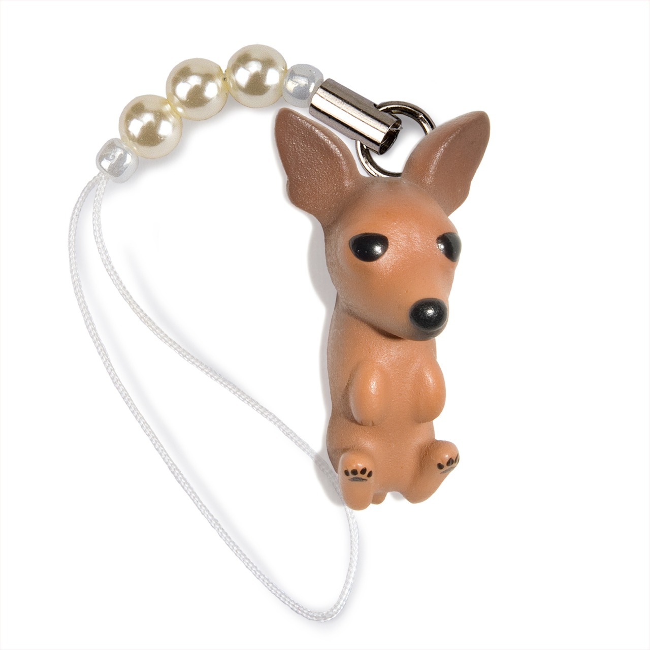 Dog 92 Miniature Pinscher ミニチュアピンシャー チョコレー ト ビーズ ストラップ DN-2301