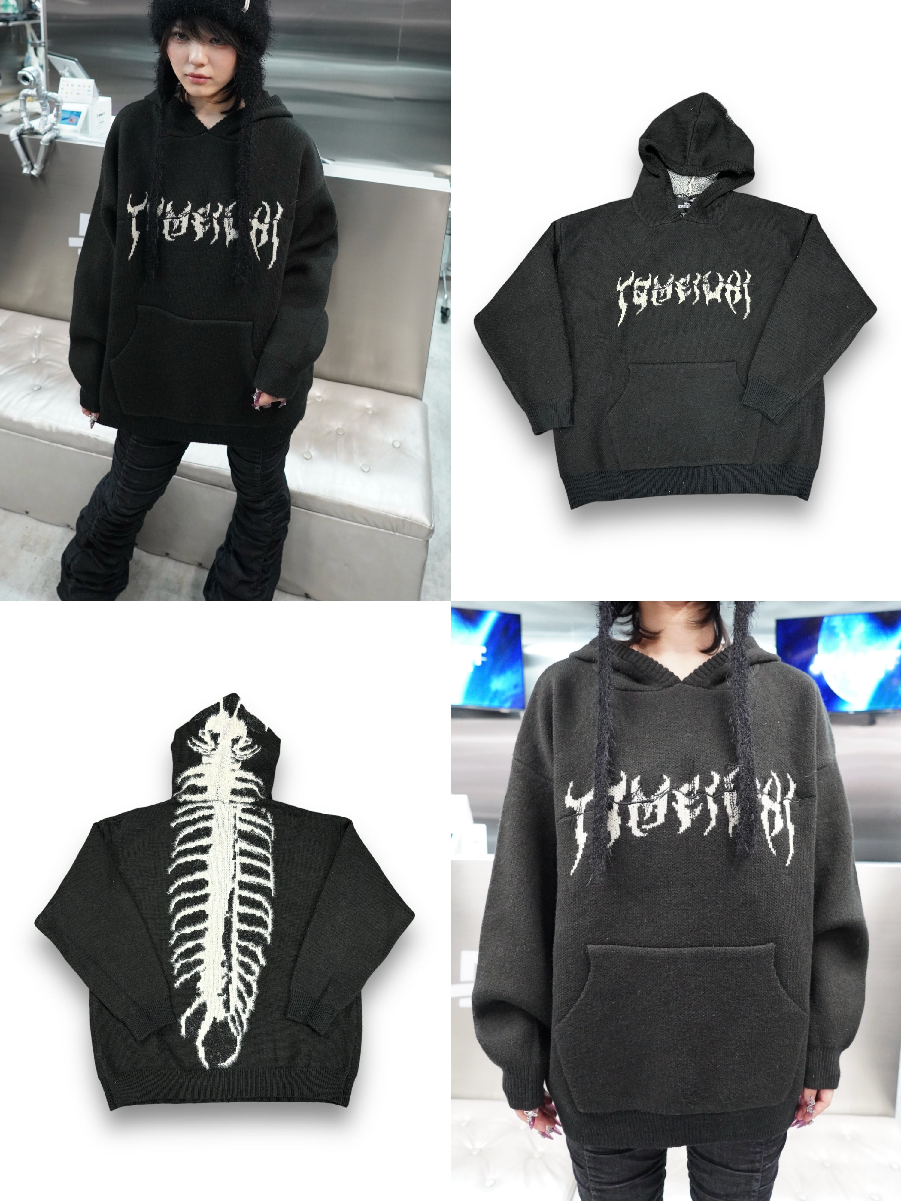 【PLANET STUDIO】centipede hoodie knit