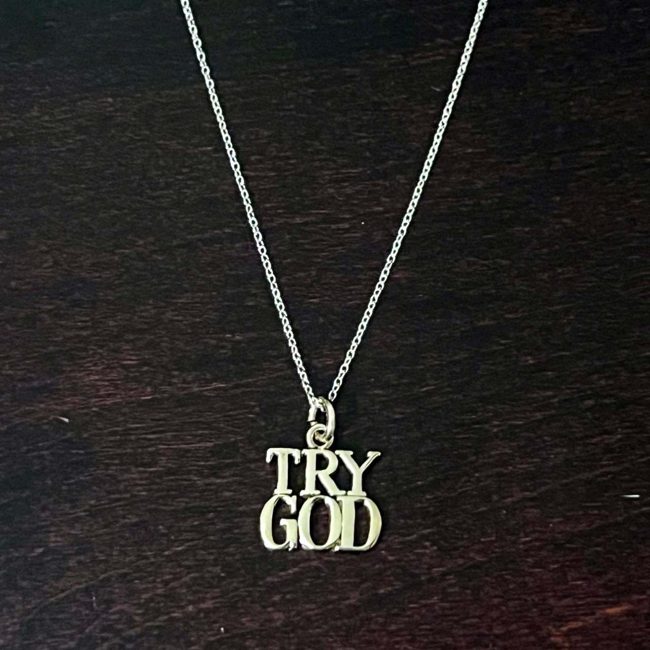 VINTAGE TIFFANY & CO. TRY GOD Charm Necklace Gold Vermeil