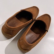 REGAL リーガル ヌバック モカシン スエード レザー スリッポン 24.0 /キャメル/日本製/レディース