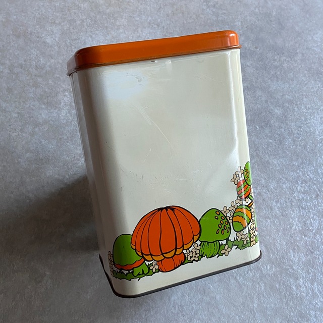 1970s  Vintage Ballonoff Metal Mushroom Canister