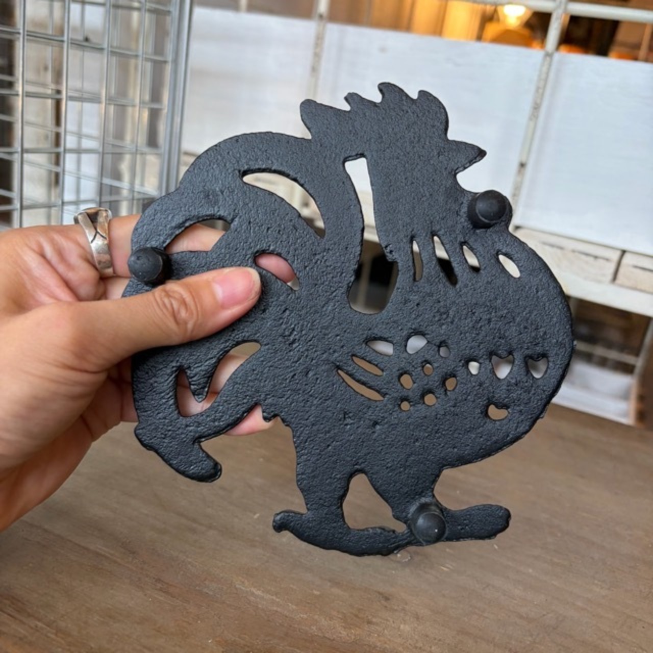 コベントアイアン トリベット ル―スター　鍋敷き　鳥　trivet 　Rooster