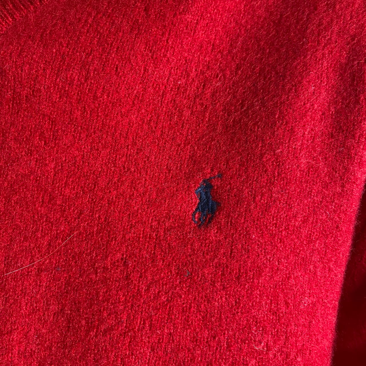 RALPH LAUREN ラルフローレン　ロゴ　ウール　ニット　レッド　S RALPH LAUREN ラルフローレン ロゴ ウール ニット レッド S 【公式通販】