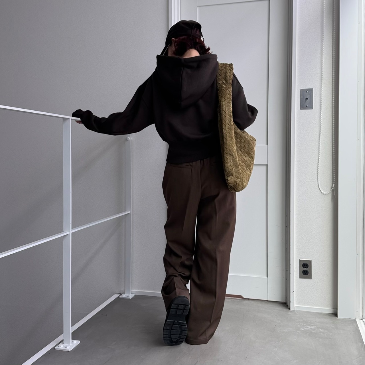 ミニzipショートPK/ダークブラウン