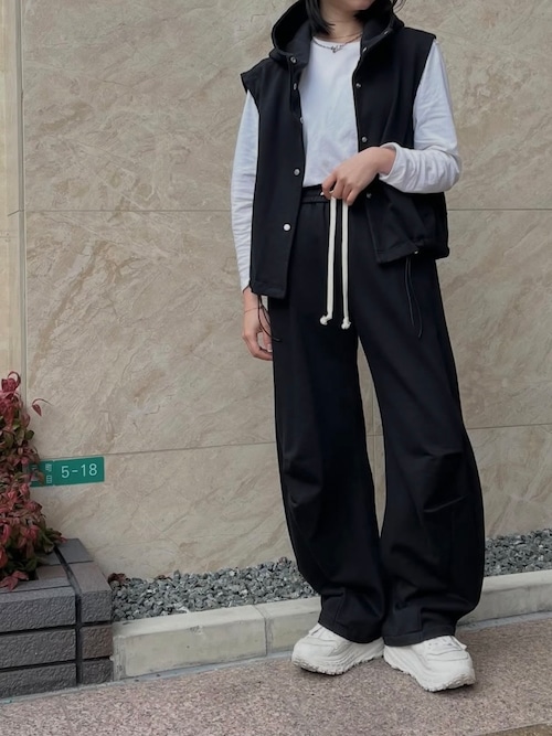 ミニ裏毛 フードベスト