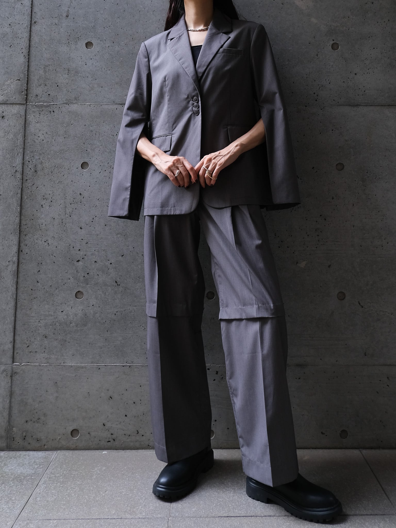 3WAY CUTOUT TROUSERS(ｽﾘｰｳｪｲｶｯﾄｱｳﾄﾄﾗｳｻﾞｰ)【5533637】 | CIEL'AIR