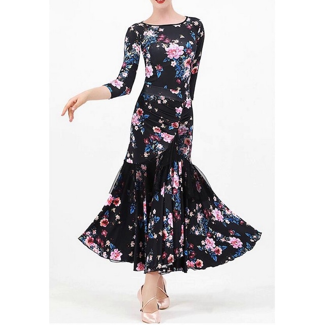 アシンメトリーフレア・ダンススカート ds0962