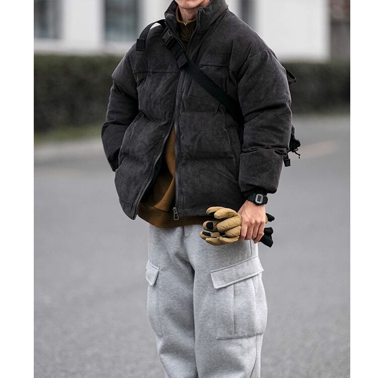 ★STAND COLLAR CORDUROY COTTON COAT　　　A0842