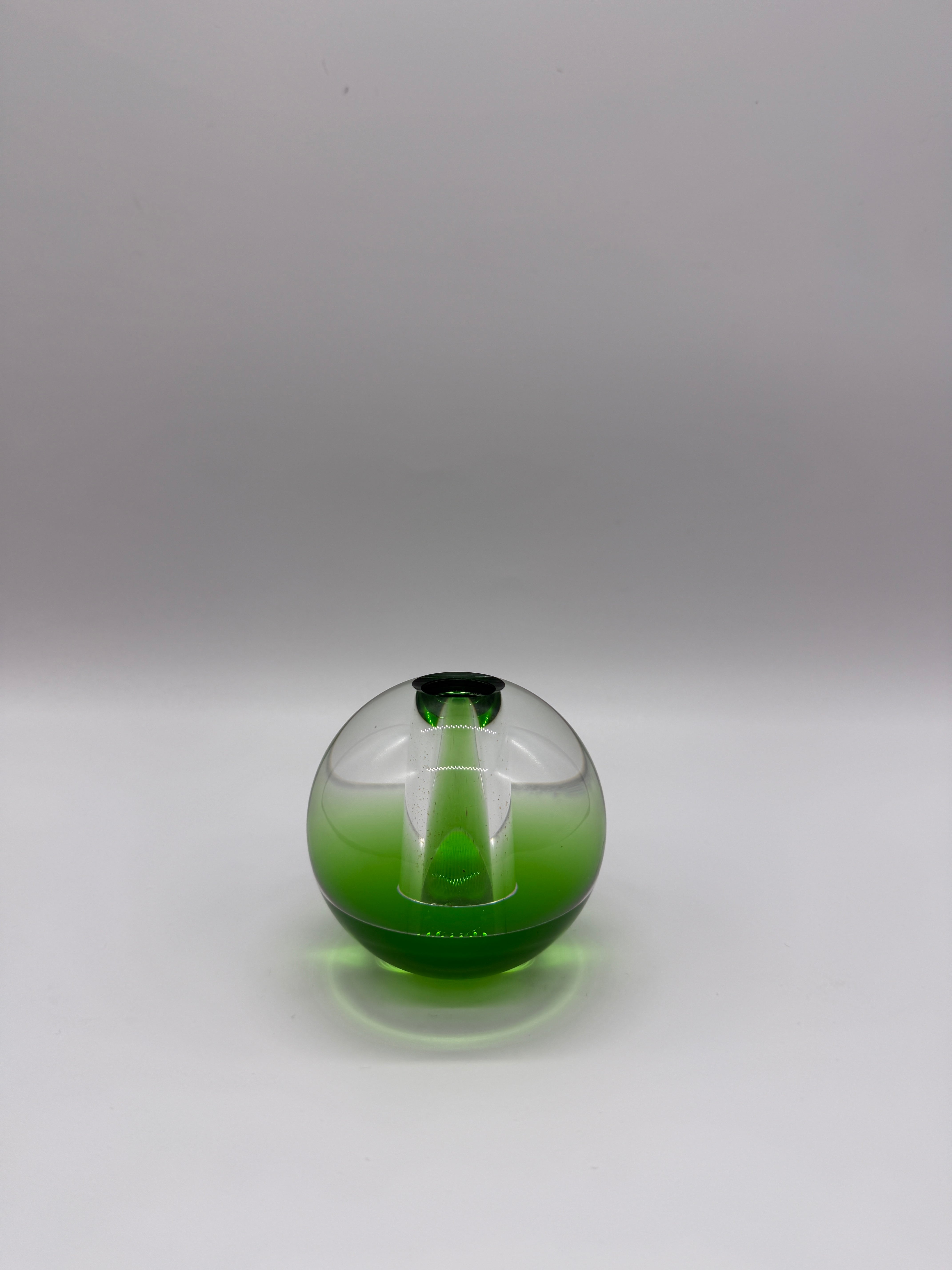 丸型ガラスペン立て【グリーン】