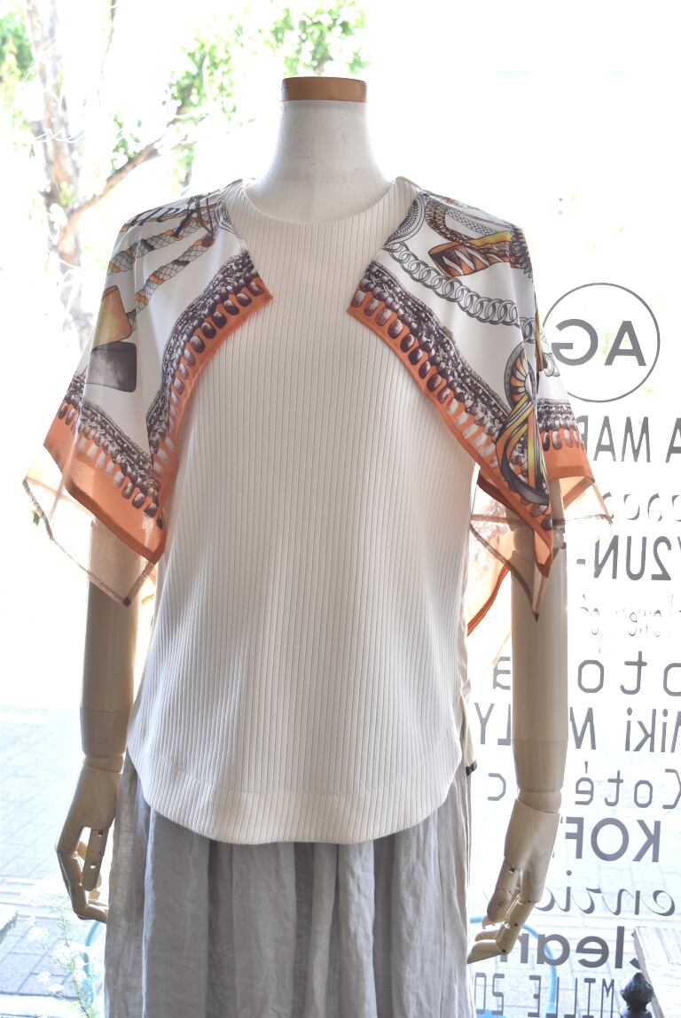 Lallia Mu(ラリア・ムー) 26S/S スカーフスリーブカットソー | junemie