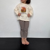 韓国子供服 / 26Autumn / 〖取寄〗Nightbebe / ハンバーガー長袖Tシャツ / キッズ服 * XS~XL*