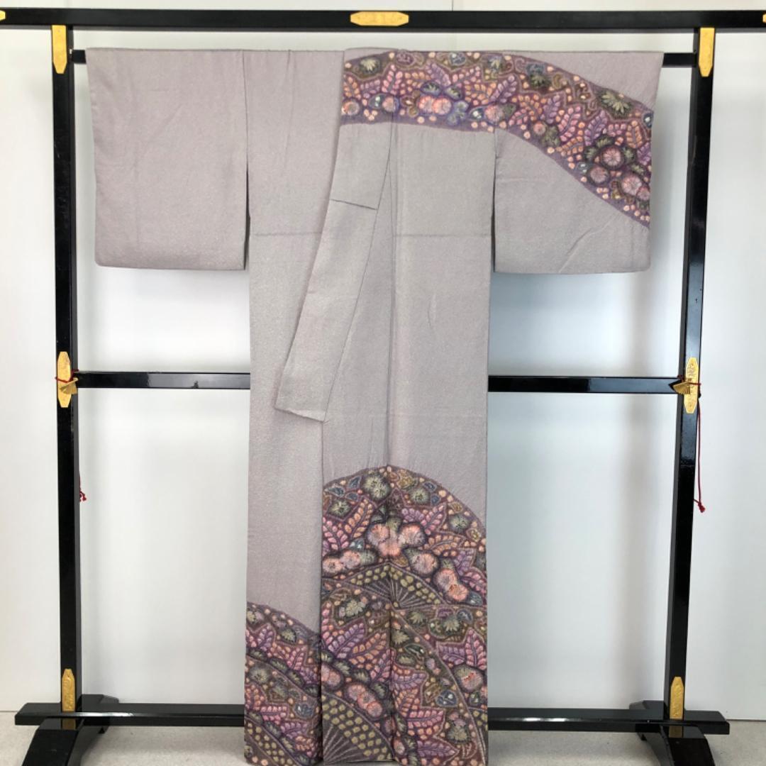 kf-137 美品 逸品 樋熊徹也作 辻が花絞り 正絹 訪問着 ガード加工済み kf-137 美品 逸品 樋熊徹也作 辻が花絞り 正絹 訪問着 ガード