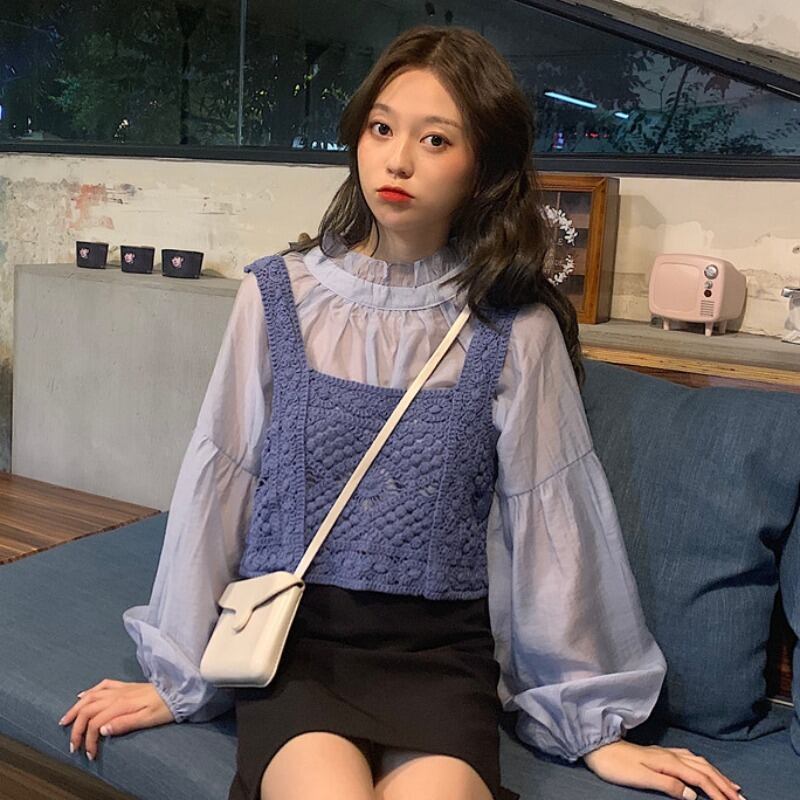 スタイルノースリーブショートトップス ニットストラップ レディース YY-ファッション29555688525