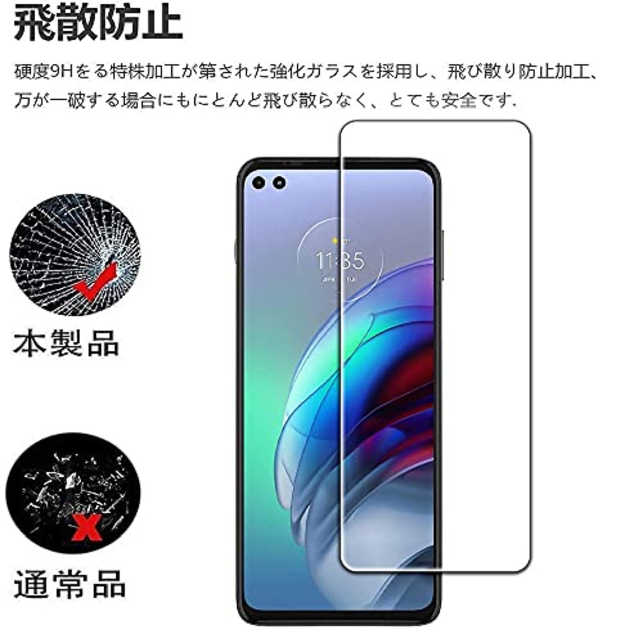 FOR moto g100 ガラスフイルム moto g100 フイルム 【2枚セッ】強化ガラス 保護フィルム 日本旭硝子素材AGC 硬度9H 気泡ゼロ 飛散防止 高感度 高透過率 衝撃吸収 指紋防止 貼り付け簡単 moto g100 液晶ガラス フィルム Eustak
