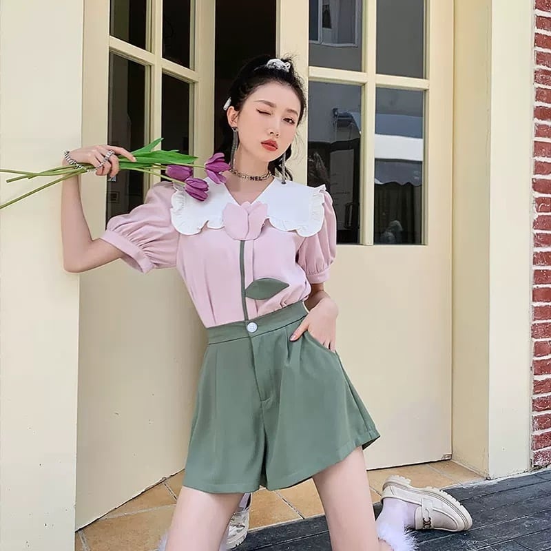 ピンクハウス　キャミソール　スカート　セットアップ　バラ　グリーン ピンクハウスキャミソールスカートセットアップバラグリーン