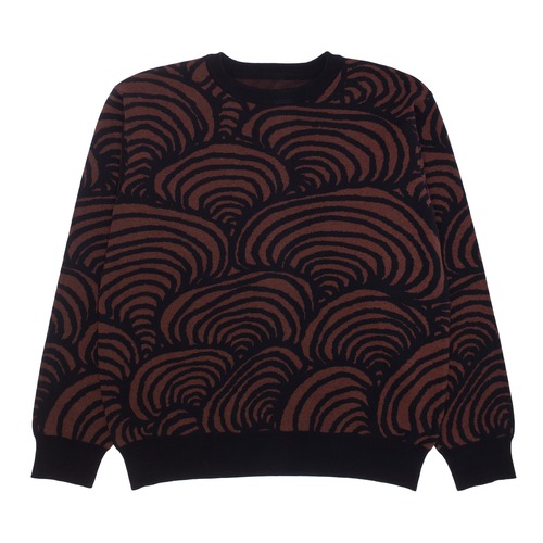 GX1000 / JACQUARD ZK SWEATER BROWN