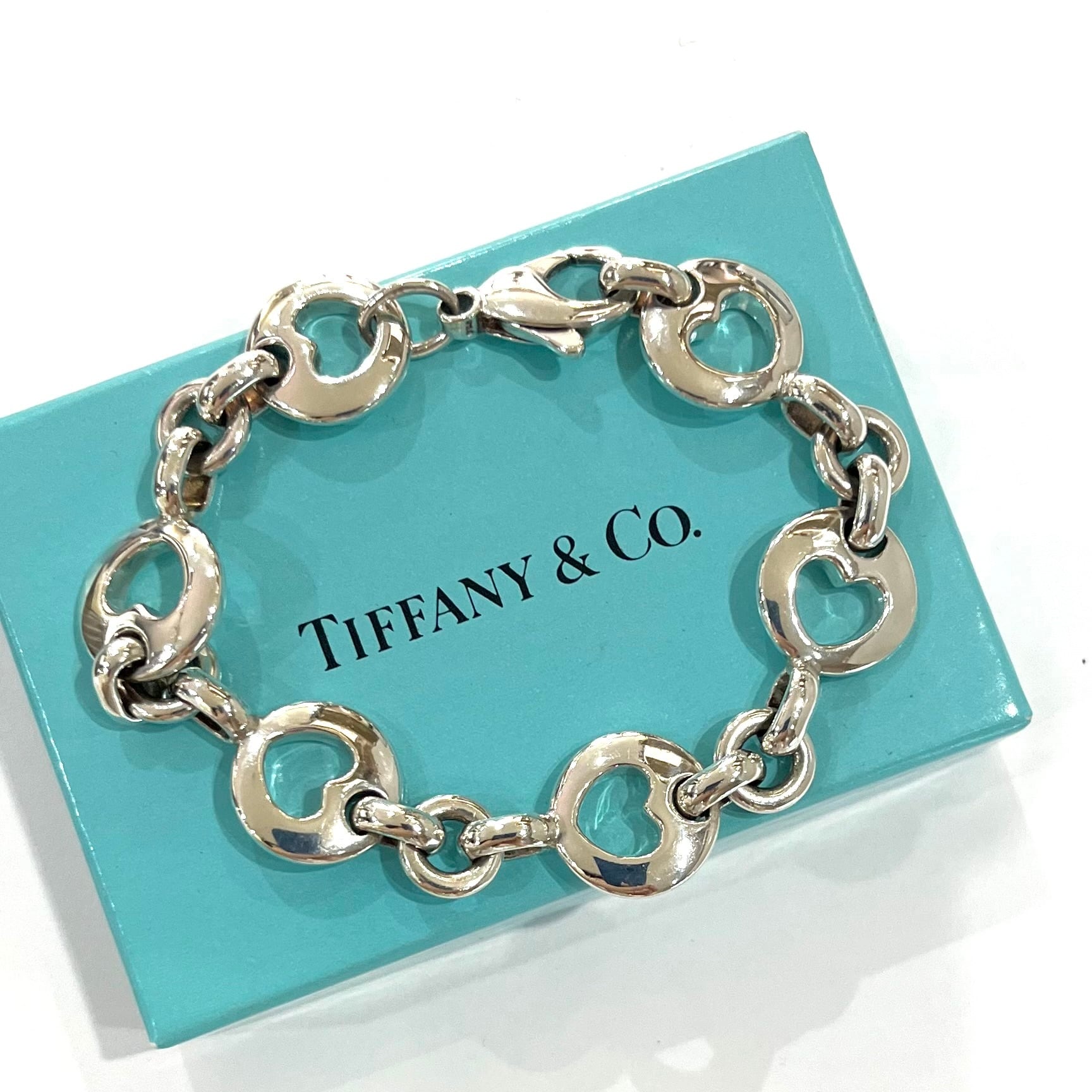 TIFFANY&CO. 】2395 ティファニー ハートペブルリンク オーバルリンク