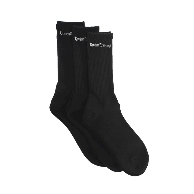 Vivien Ramsay SPORTS SOCK (3 PACK) (BLACK)