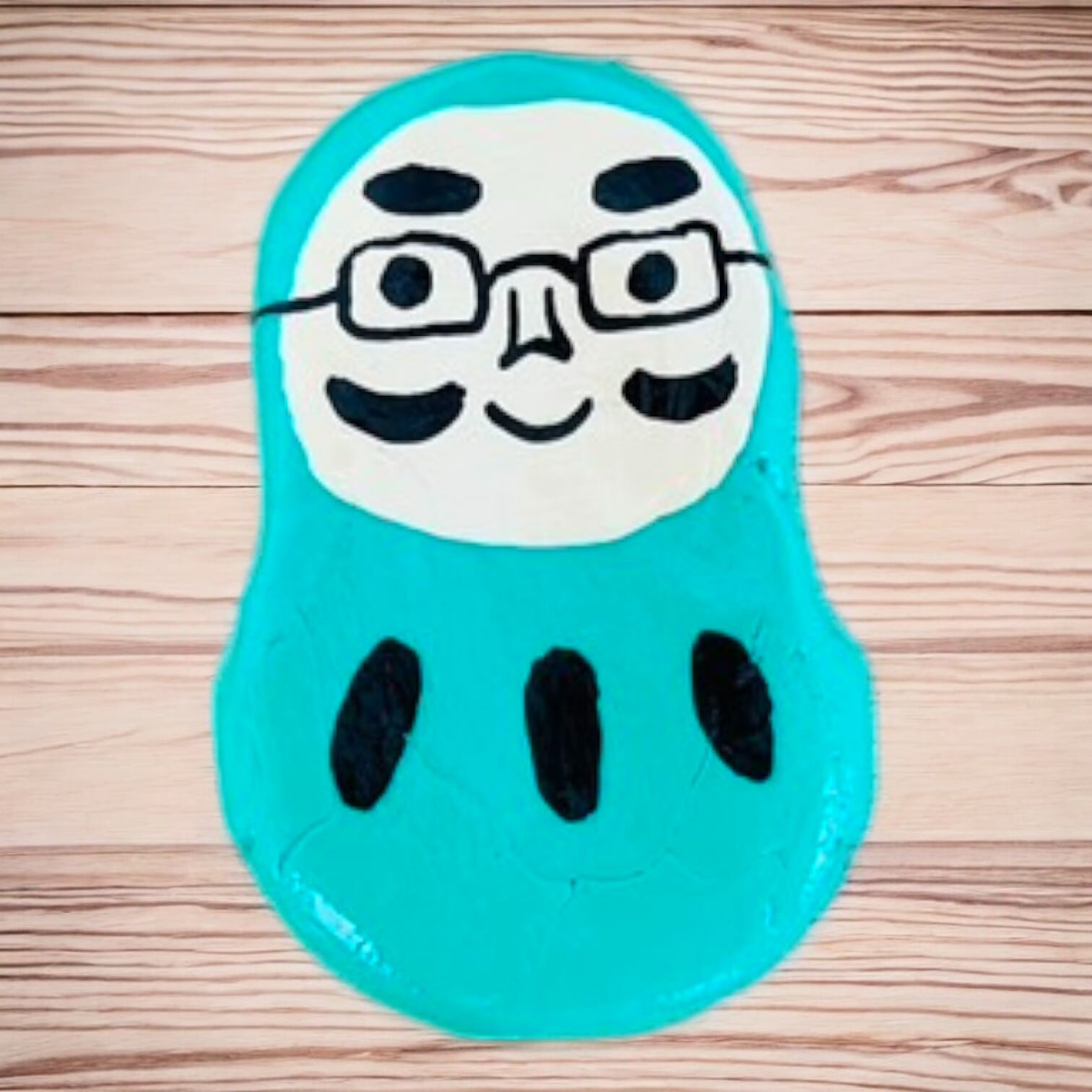 井上陽太 ハッピーカラーだるま マグネット（グリーン＆眼鏡