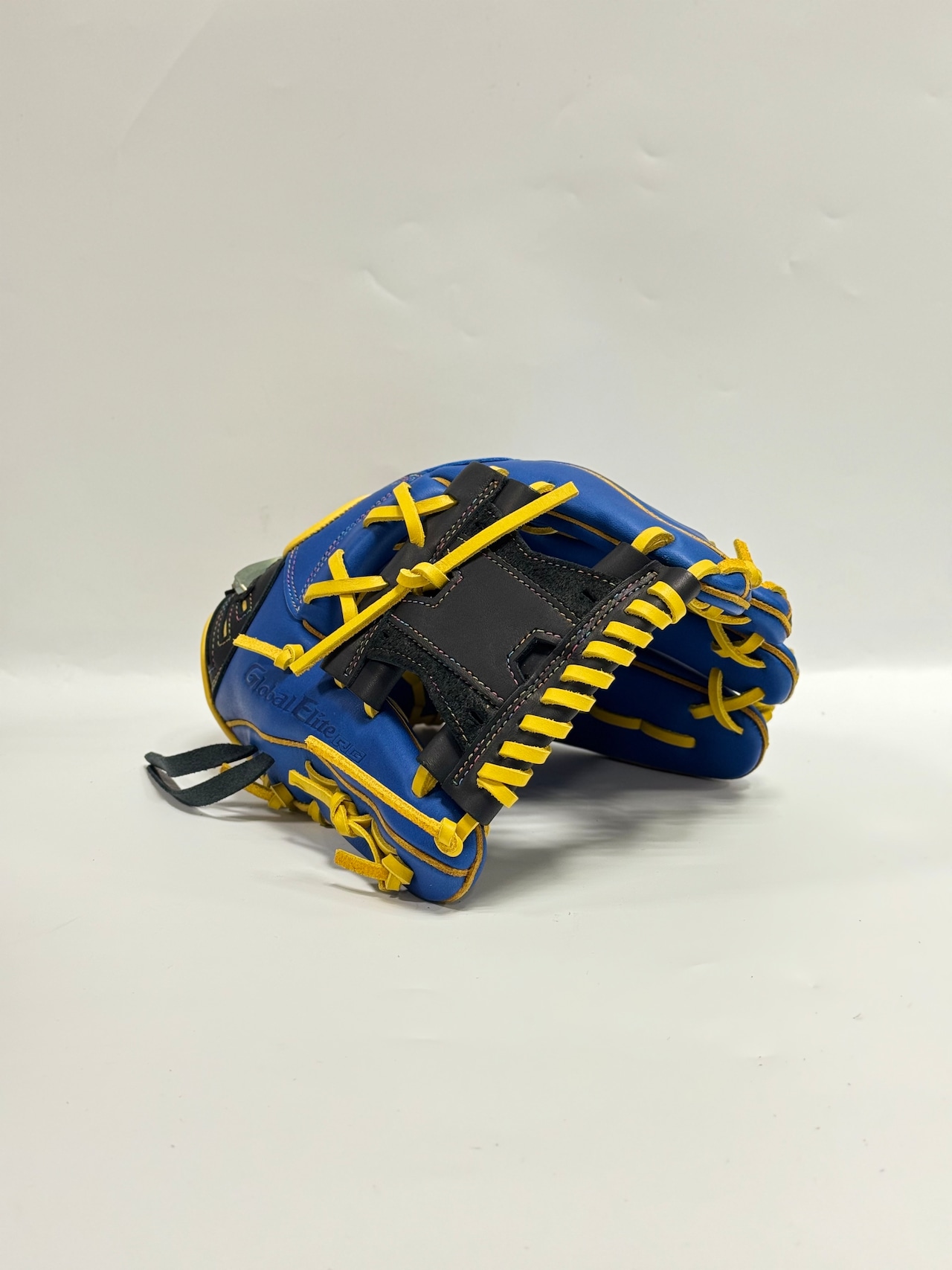 MIZUNO Global Eliteーミズノグローバルエリート 軟式ジュニア用グローブ ミチイオリジナルグラブ 右投げ用 菊池涼介選手モデル Mサイズ 5mm大 ロイヤルブルー/ブラック×ナチュラル・画像4