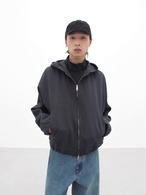 Yausye Washed PU Stand Hoodie