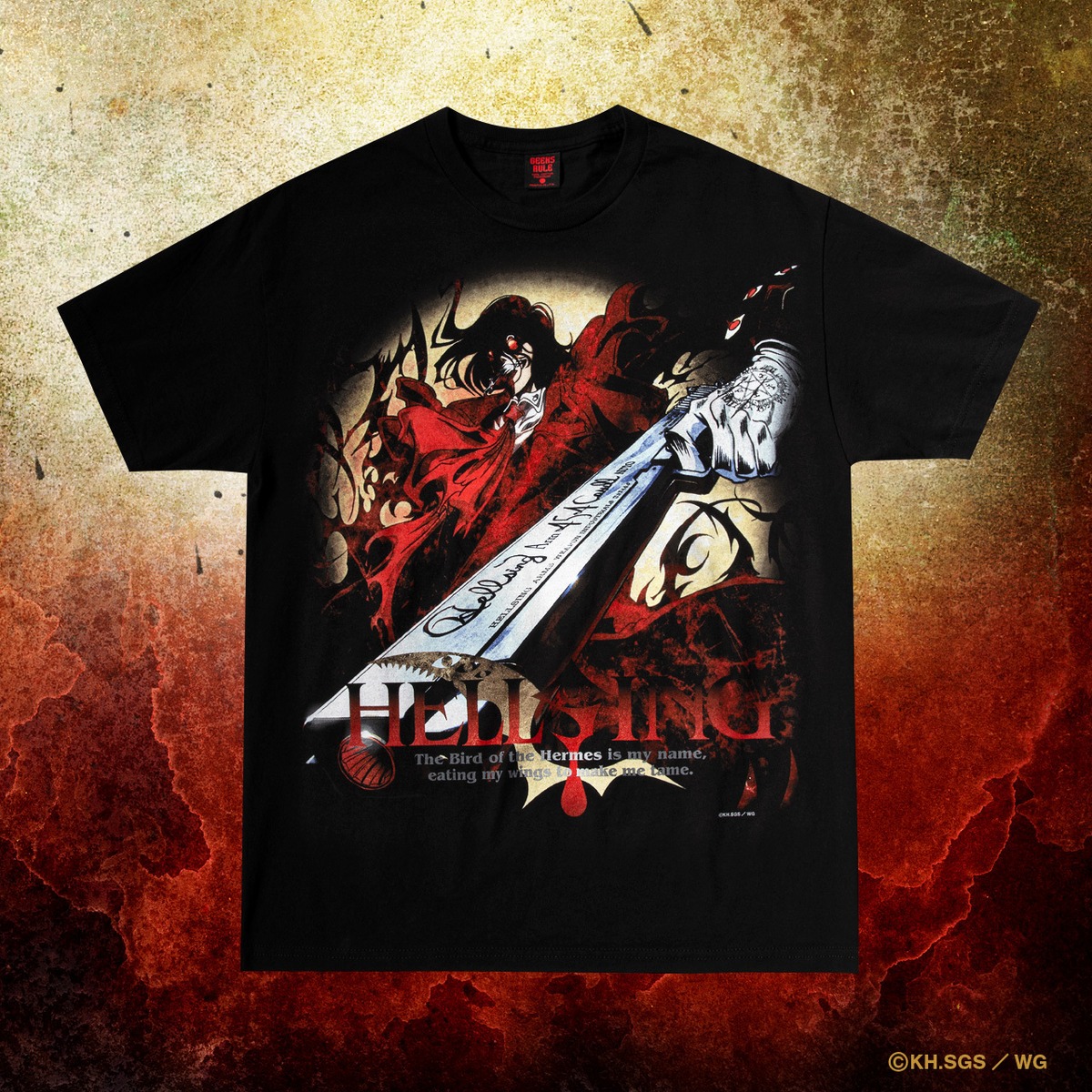 HELLSING OVA × GEEKS RULE 15 SILKSCREEN PRINTING T SHIRT 