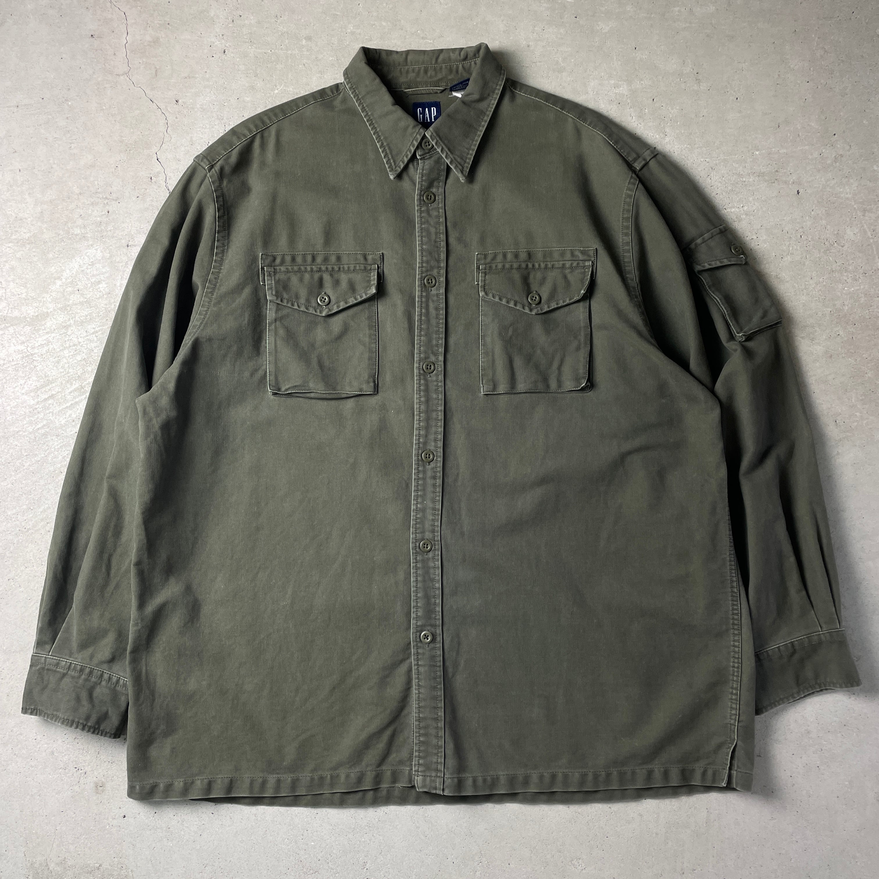 00年代 GAP オールドギャップ シャツジャケット コットン グログラン