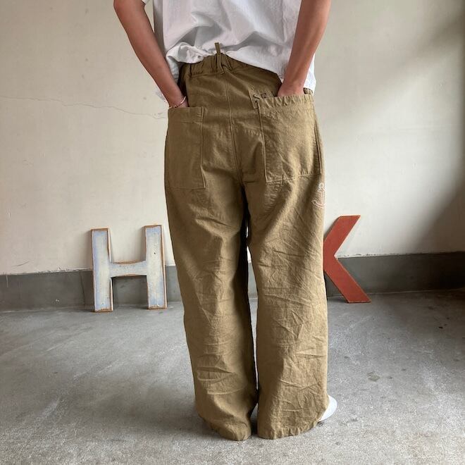 快晴堂 レディース メンズ パンツ ステッチ沢山・パンツ HAYATEマリン
